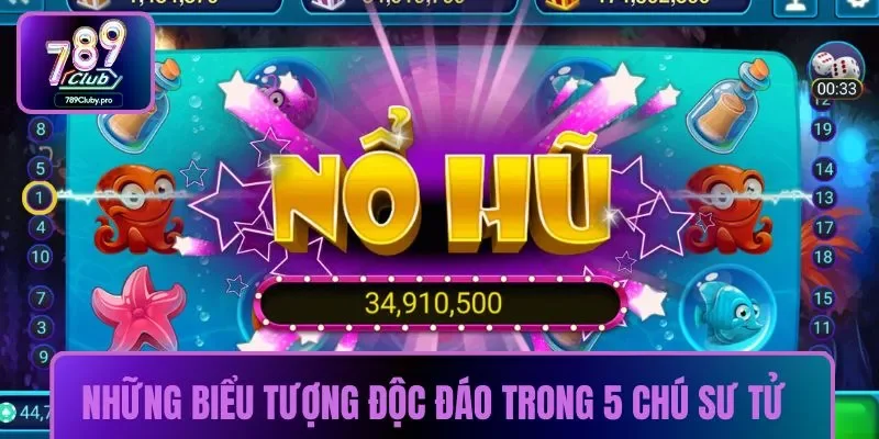 Những biểu tượng độc đáo trong 5 chú sư tử megarways